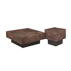 Reed 2-piece Solid Wood Living Room Table Set
