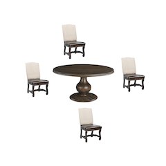 Adrien 5-piece Solid Wood Dining Set