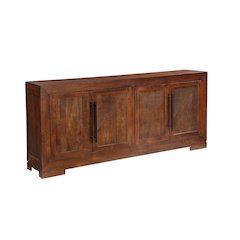 Adrien 4-door Geometric Solid Wood Sideboard