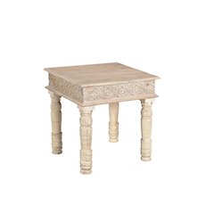 Eldris Carved Solid Wood End Table