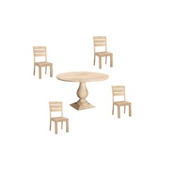 Adrien 5-piece Solid Wood Dining Set