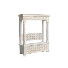 Grayson Carved Solid Wood Hall Tree Bench