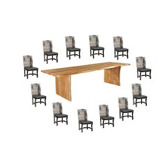 Savoy 13-piece Live Edge Solid Wood Dining Set