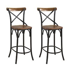 Beckett Bar Height Solid Wood Chairs (Set of 2)