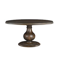 Adrien 60" Round Solid Wood Pedestal Dining Table