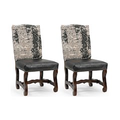 Torrence Upholstered Solid Wood Dining Chairs (Set of 2)