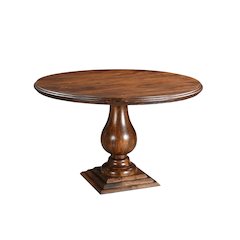 Adrien 48" Round Solid Wood Pedestal Dining Table