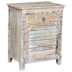 Prescott 1-drawer 1-door Shutter Solid Wood Nightstand
