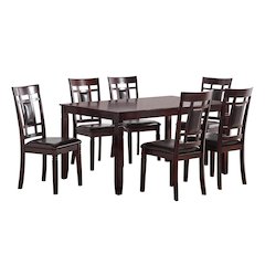Galliano 7 Piece Espresso Finish Dining Set