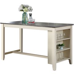 Rectangle Counter Height Dining Table in Grey and White