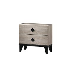 Smithson Nightstand With 2 Drawers Storage in Cream Finish