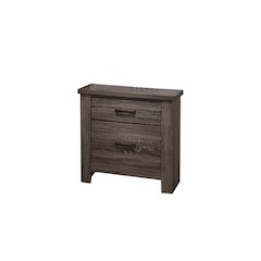 Avenue 2-Drawer Wood Nightstand in Weathered Grey Finish
