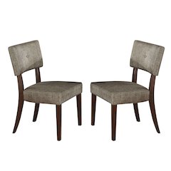 Simple Relax Dining Chair, Gray And Espresso