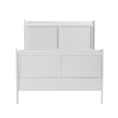 Wooden Twin Sleigh Bed in White