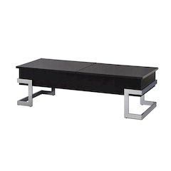 Lift Top Coffee Table with Metal Base in Black
