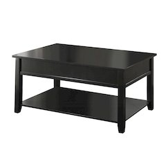 Wooden Coffee Table with Lift Top in Black