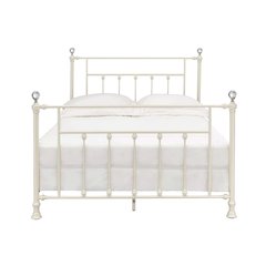 Metal and Acrylic Full Size Bed in White