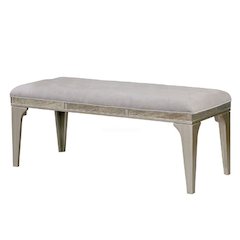 Simple Relax Dining Bench, Silver/Light Gray