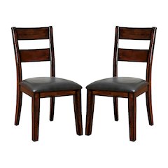 Pack of 2 Dining Side Chairs in Dark Cherry
