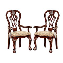 Simple Relax Dining Chair, Brown Cherry Set of 2