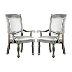 Simple Relax Dining Chair, Gray/Sliver Set of 2