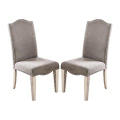 Simple Relax Dining Chair, Gray, Antique White Set of 2