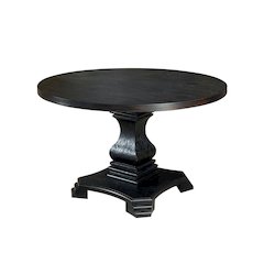 Wooden Dining Table in Antique Black Finish