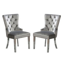 Simple Relax Dining Chair, Grey Set of 2