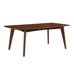 Rectangular Wood Dining Table in Dark Walnut
