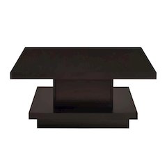 Pedestal Square Coffee Table in Cappuccino