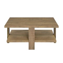 Square Wooden Coffee Table with 1 Shelf in Mango