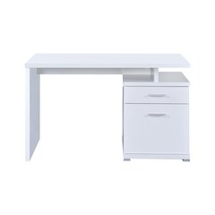 2-Drawer Office Desk With Cabinet in White