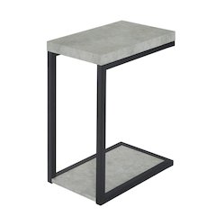 Snack Table, Cement and Black