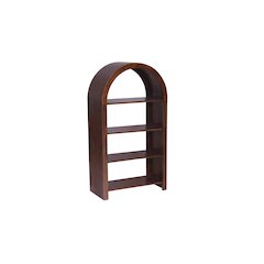 Ellipse Solid Acacia Wood Bookcase, Brown