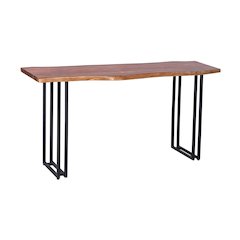 Porter Designs Manzanita Live Edge Solid Sheesham Wood Console Table, Brown