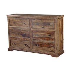 Porter Designs Taos Solid Sheesham Wood Dresser, Brown