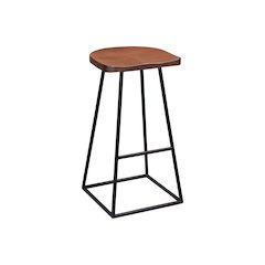 Porter Designs Clement Solid Wood 30" Bar Stool, Brown