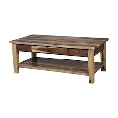 Porter Designs Taos Solid Sheesham Wood Coffee Table, Natural