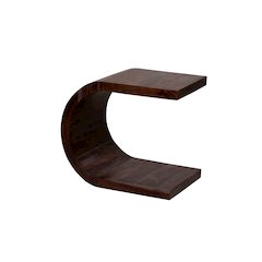 Porter Designs Ellipse Solid Acacia Wood End Table, Brown (Set of 2)