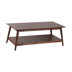 Porter Designs Portola Solid Acacia Wood Coffee Table, Brown