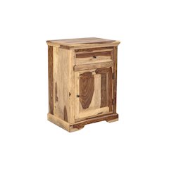 Porter Designs Taos Solid Sheesham Wood Nightstand, Natural