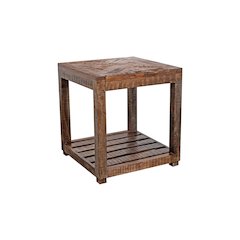 Porter Designs Gunnison Solid  Wood End Table, Brown