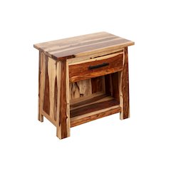 Porter Designs Kalispell Solid Sheesham Wood Nightstand, Natural