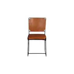 Porter Designs Toluca Leather Dining Chair, Brown (Set of 2)