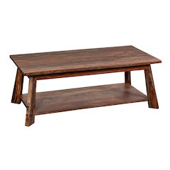 Porter Designs Kalispell Solid Sheesham Wood Coffee Table, Brown