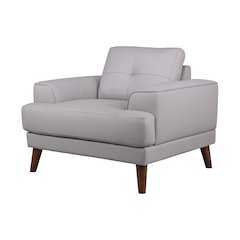 Porter Designs Anzio Top Quality Leather Chair, Cream