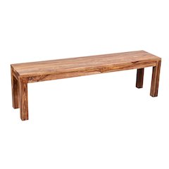 Porter Designs Urban Solid Sheesham Wood Dining Bench, Natural