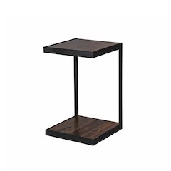 Manzanita Live Edge Solid Sheesham Wood End Table, Brown (Set of 2)