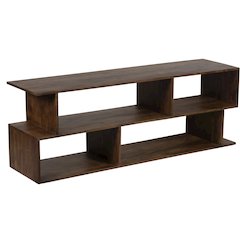 Portola Solid Acacia Wood TV Stand, Brown