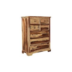 Porter Designs Crossroads Solid Sheesham Wood Chest, Natural
